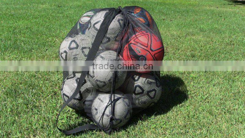 Mesh Ball Bag With Shoulder Strap. 30 x 40 Inches with Drawstring Closure
