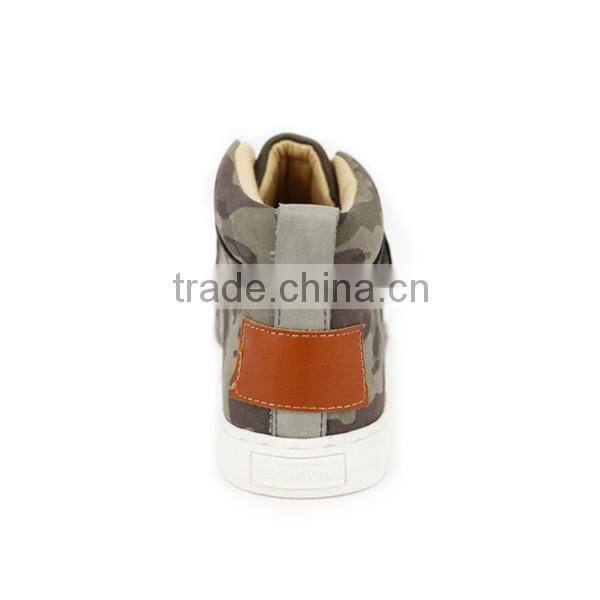 Guangzhou Choozii Fashion High Cut Camouflage PU Kids Sneakers Boy