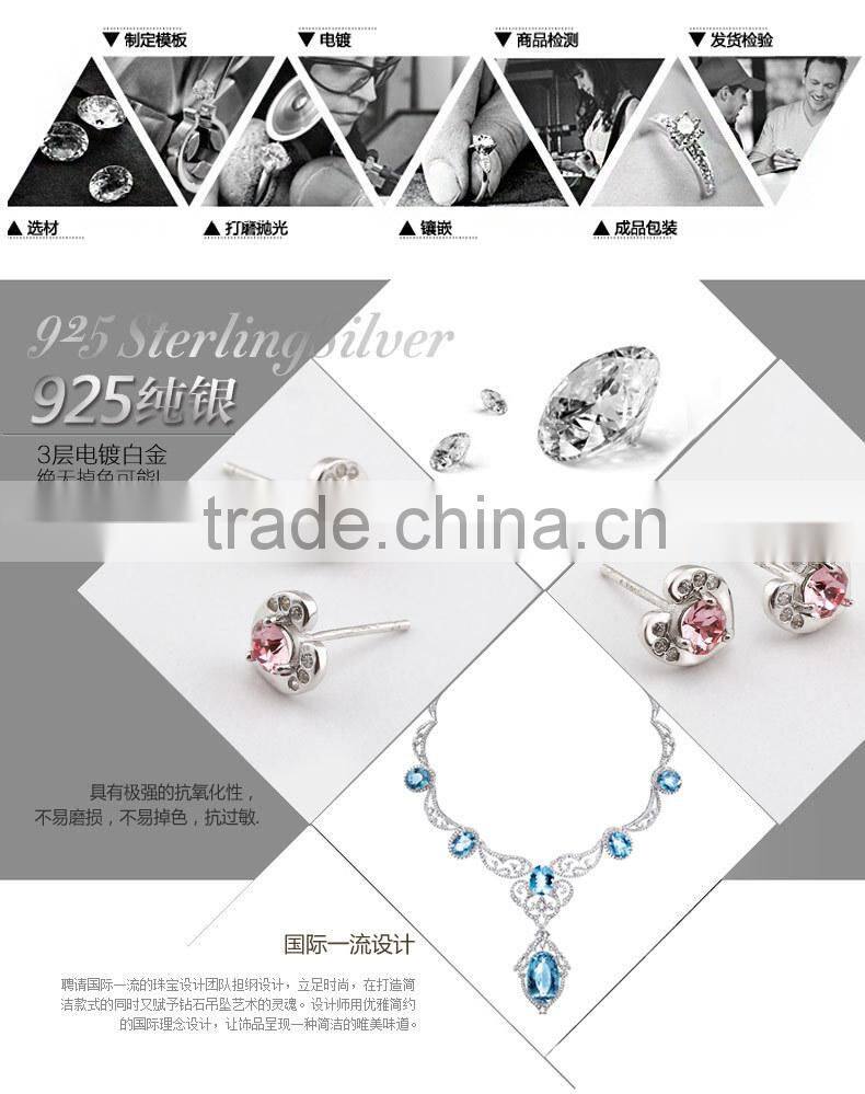 OUXI wholesale unique girls crystal earring jewelry Made With Crystal Y20261