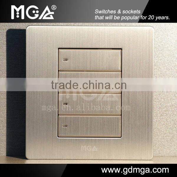 10A 4 gang 2 way wall light switch