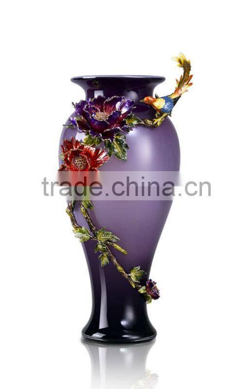 RORO Rich Fragrance enamel coloured glass decorative vase flower receptacle