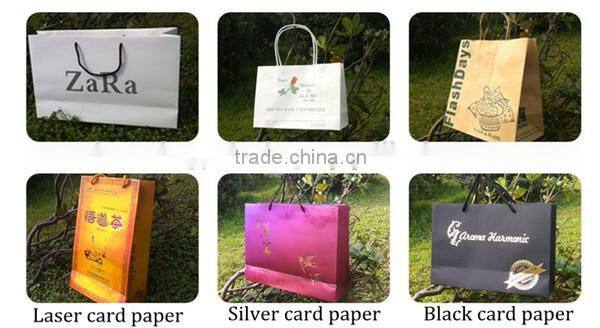 twisted Packaging bag/ white board shopping Bag /handle paper bag