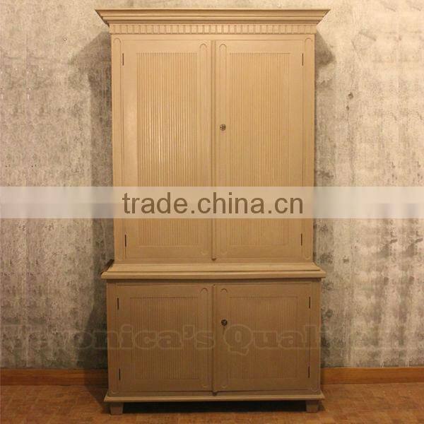 Wolter White Painted Wardrobe With Antique Gustavian Furniture Style