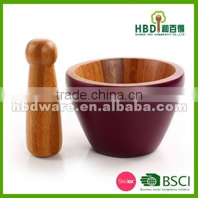 Bamboo mortar and pestle