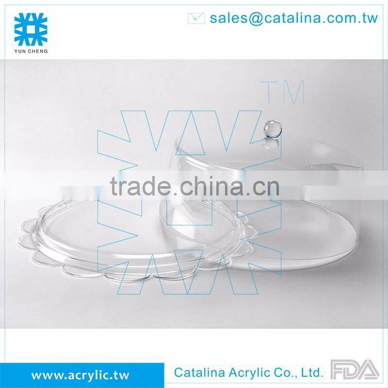 Acrylic Decoration Tray with Lid Functional Catering Plate Plastic Serving Tray