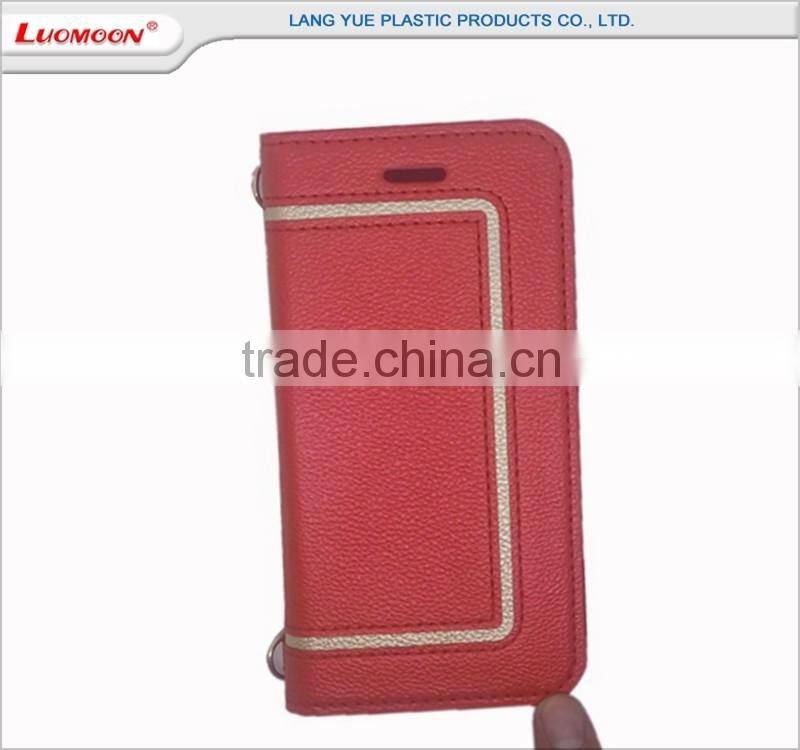 cute wallet flip phone case with chain necklace for Samsung Galaxy Note C S A J E ON edge mini plus 9 8 7 6 5 4 3 2 1