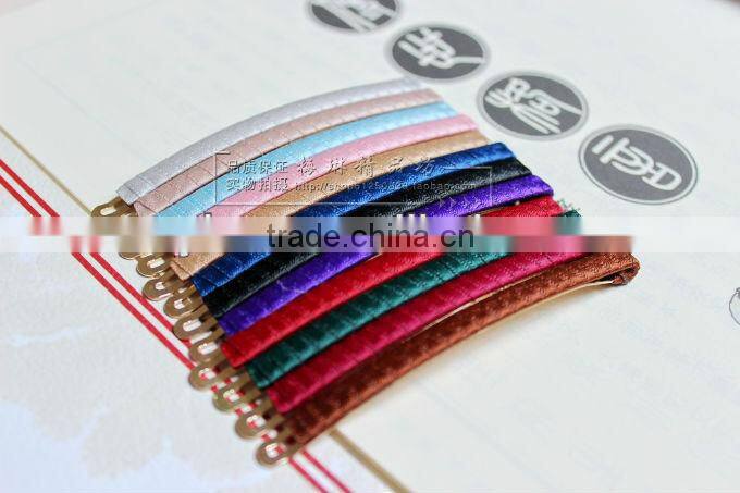 Elegant Girl Ribbon Metal Hair Clips Mixed Colors