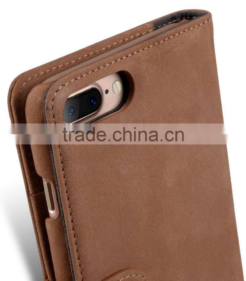 2016 classic Brown Wallet case MOBILE PHONE COVER Leather Case for Apple iPhone 7 Plus (5.5")