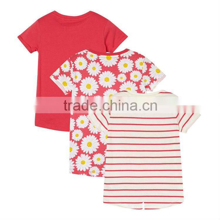 2014 new stylish girls t shirt kids printed t shirts bulk wholesale