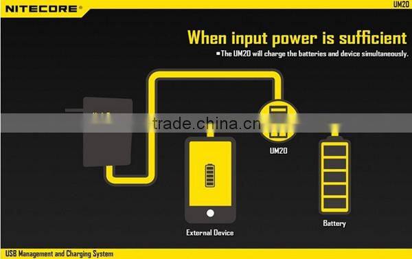 LCD Smart Charger Nitecore UM 20 US/EU/UK/AU Plug Nitecore UM 20 charger UM 20 battery charger fit for 18650 rechargeable cells