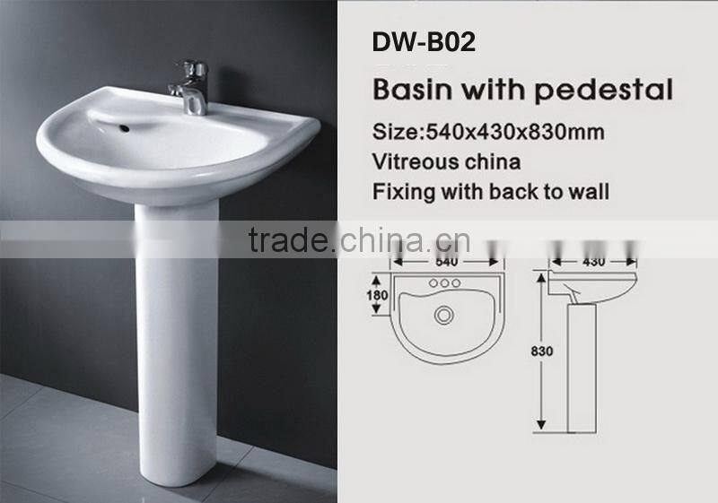 STOCK!!!Ceramic Cheap Available Pedestal Basin DW-B17C
