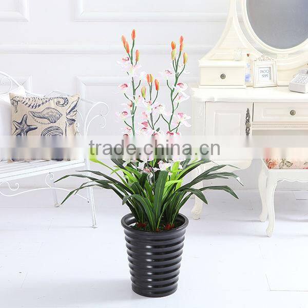 POTTED Artificial Cymbidium orchid flower