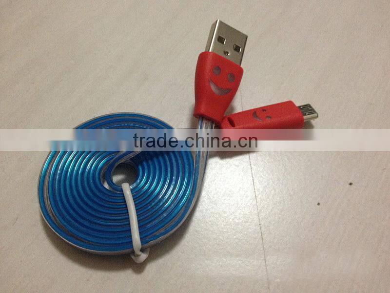 micro usb data cable with charging and data transferring function With LED Lighting