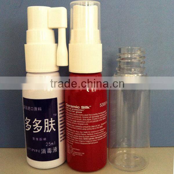 25ml Pharmaceutical PET Throat Spray Bottle, Cosmo Shape, Screw Neck
