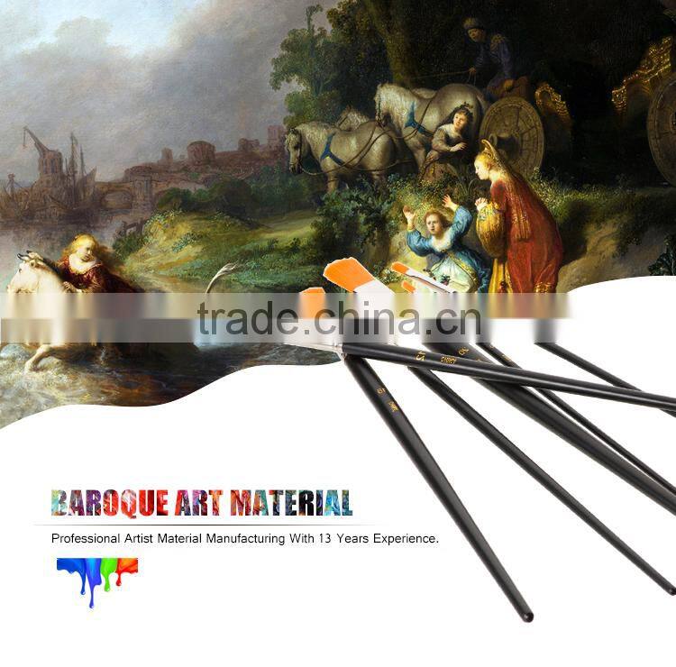 Wholesale High Quality Nylon Artist Paint Brush Set 6, Professional Artist Painting Brush For Painting in China