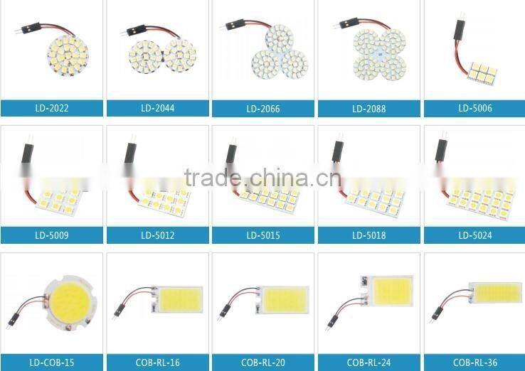 Hot car reading light T10 BA9S COB car roof top light led dome light