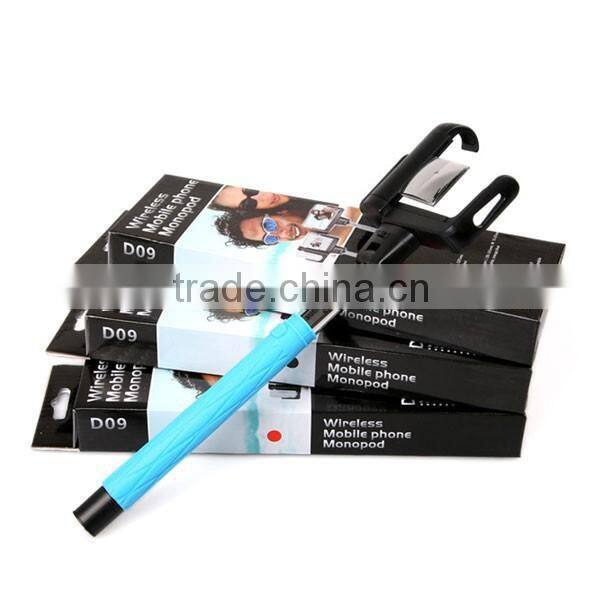 2015 Hot Product Extendable Wireless Bluetooth Selfie Stick D09 Universal Monopod with Mirror