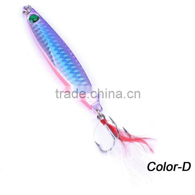 40g 8.7cm Laser Jigs Sea Fishing Lures Metal Bait Iron Lead Fishing Tackle