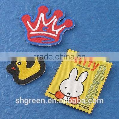 100% damask neck woven label