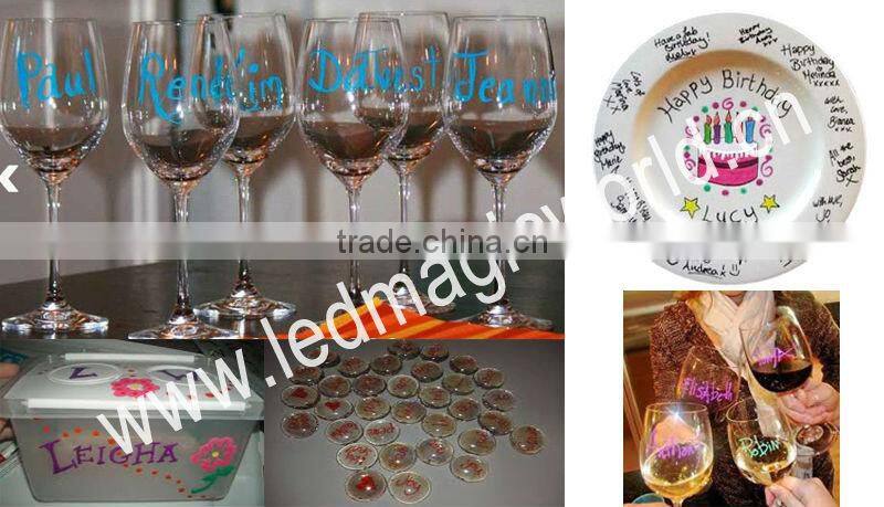 Innovative Amazon water based liquid chalk ink dry erasable ceramic marker pen