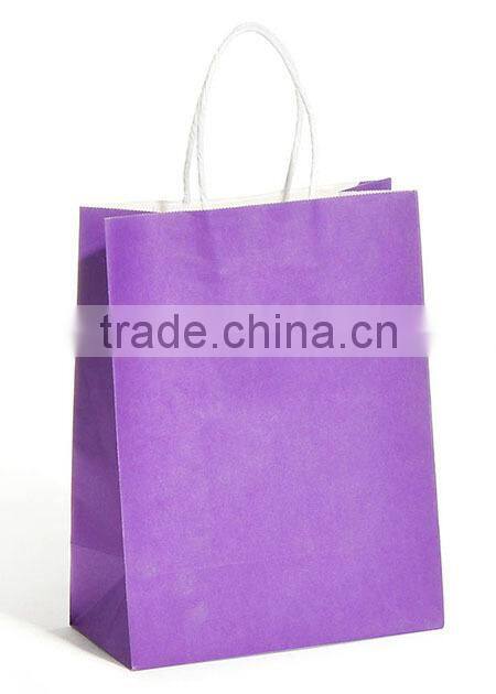Wholesale Solid Color Gift Colorful Paper Kraft Bags