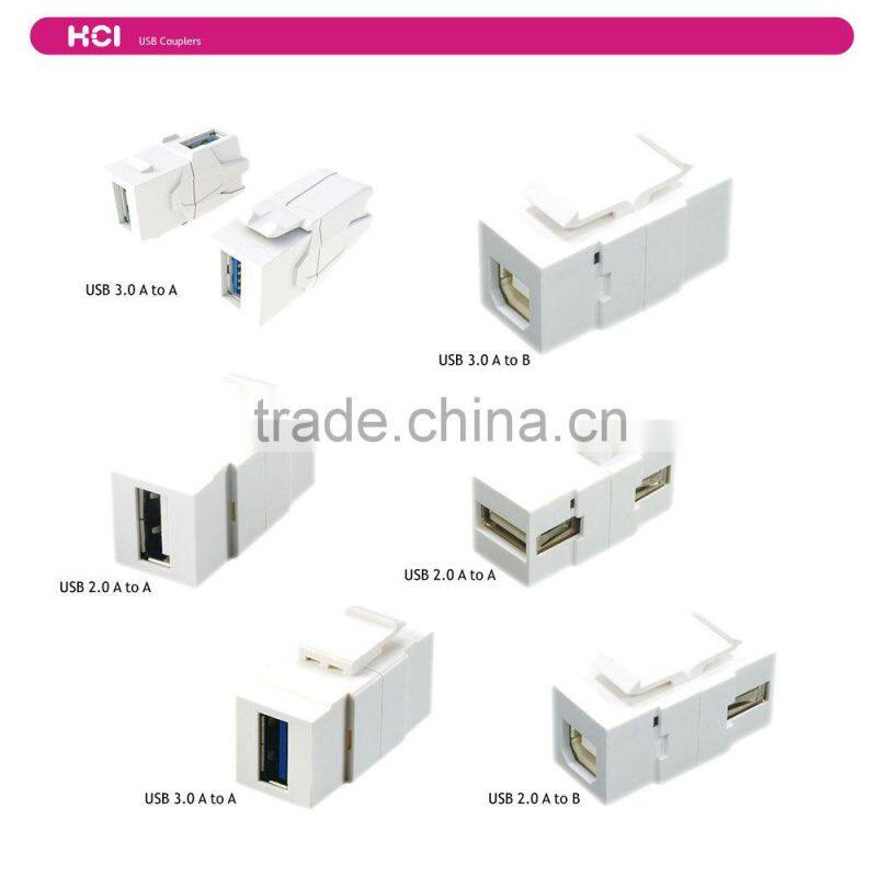 USB 2.0 A to B 180Degree Inline Coupler