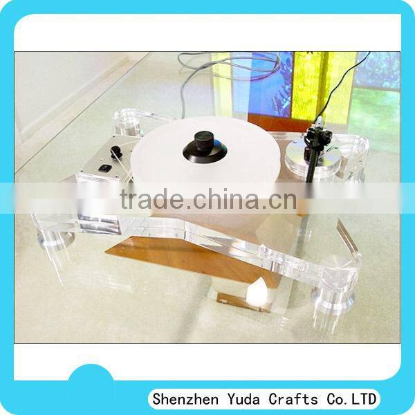 Frosted acrylic table stand acrylic frozen big disc plexiglass turntable stand