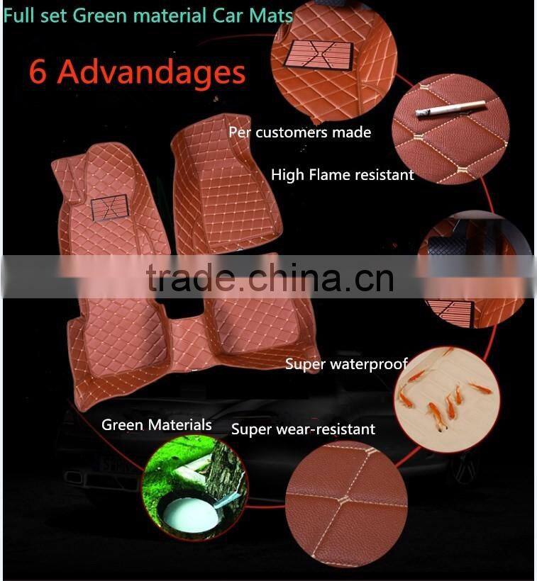 Carpet car floor mat,car mat with pvc wire coil ,cheap and non slip car universal mats