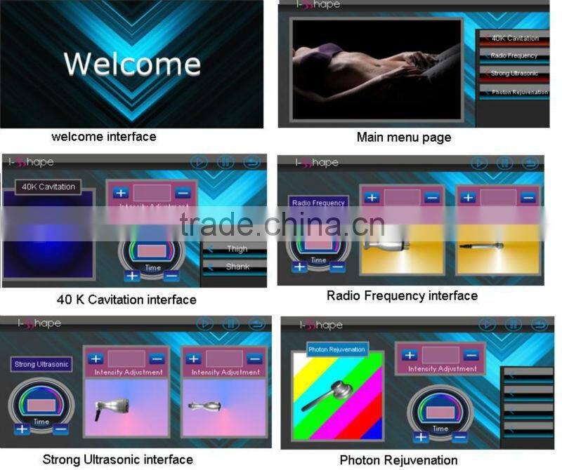 Factory Price 6 In 1 Cavitation RF Photo Slimming Machine 2016