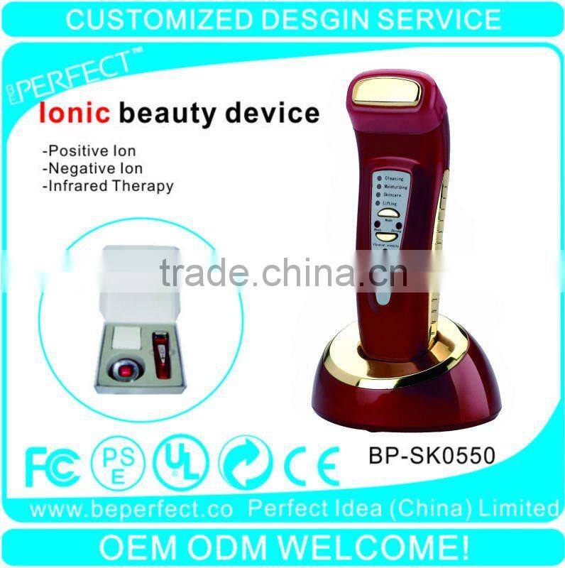 Handheld galvanic acne removal beauty device