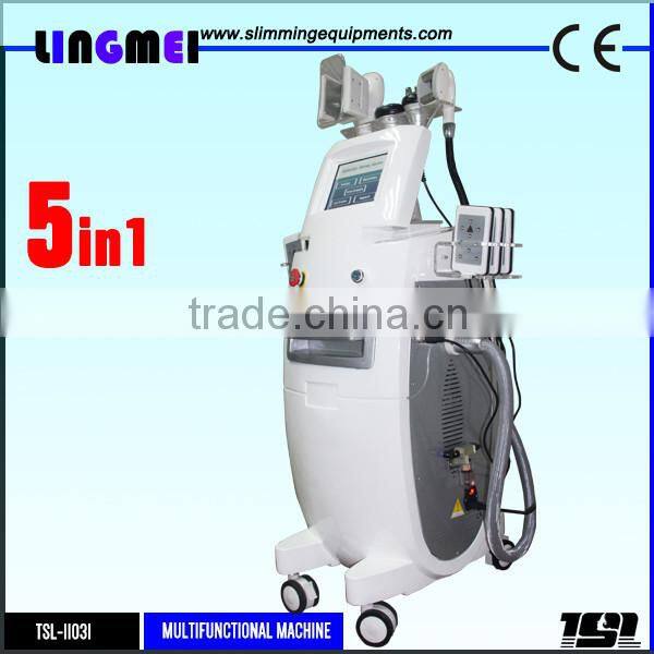 5 handles professional rf cavitation vacuum fat freezing cavitation cryolipolysis machine