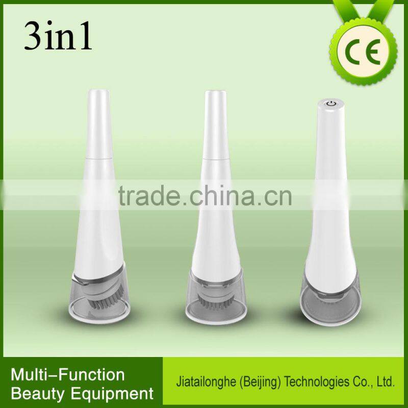Waterproof Facial cleansing equipment,electric cleaning face brush with 3 heads -JTLH-1501