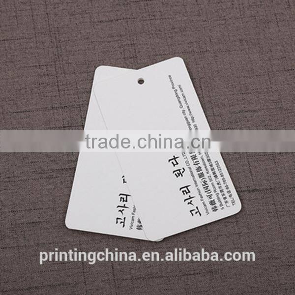Latest technology white artpaper hang tags made in China