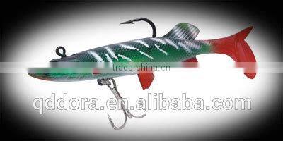 artificial soft lure with hooks