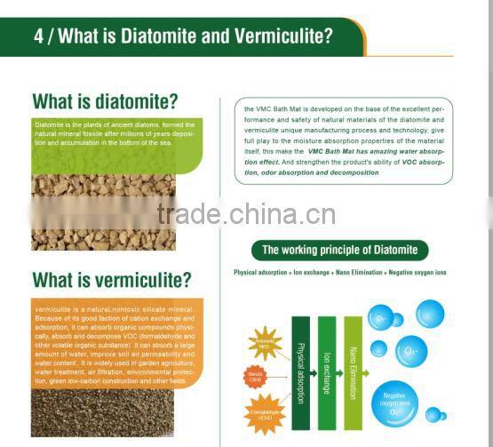 Non-Slip Absorbent Diatomaceous Earth Diatomite Bath Mat