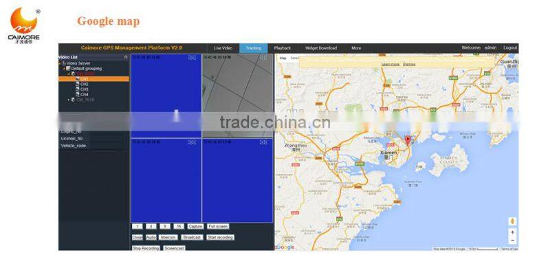 4 CHANNEL GPS 3G 4G SD CARD MNVR for security with IP camera