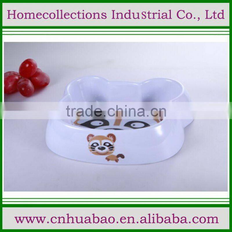 Camping Animal head design 100%melamine pet bowls & feeders,eco-friendly cat dishes