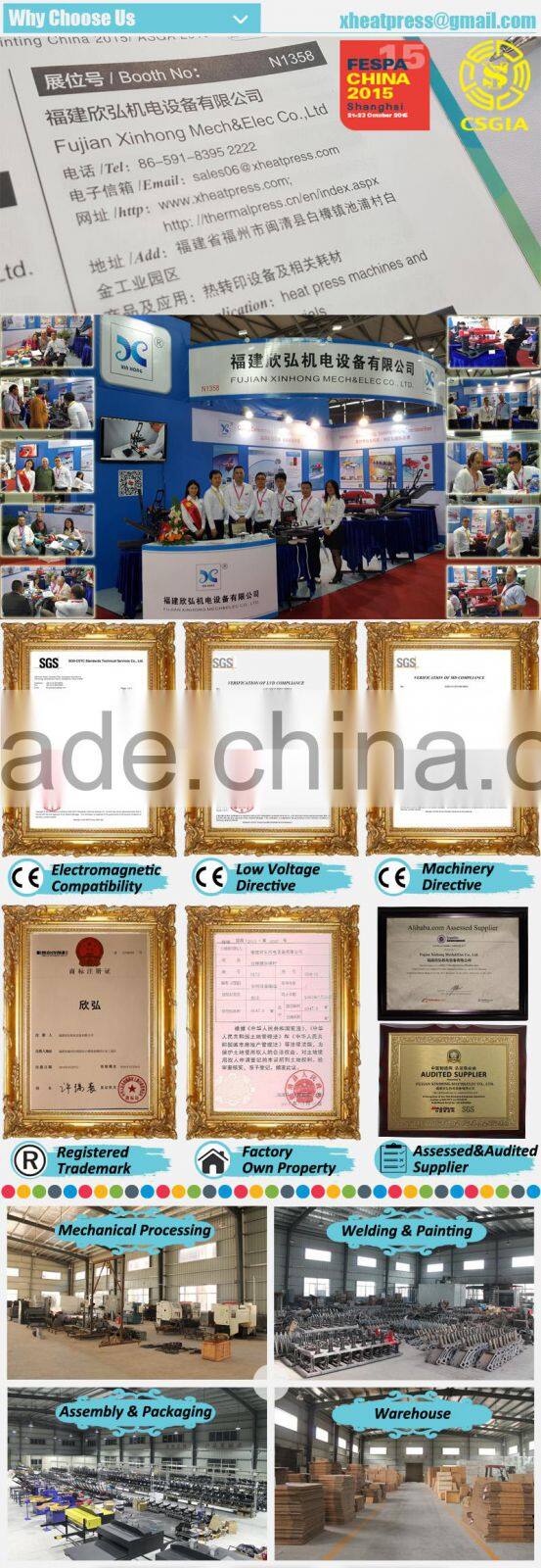 2015 TOP SALE durable manual high quality sublimation heat press machine
