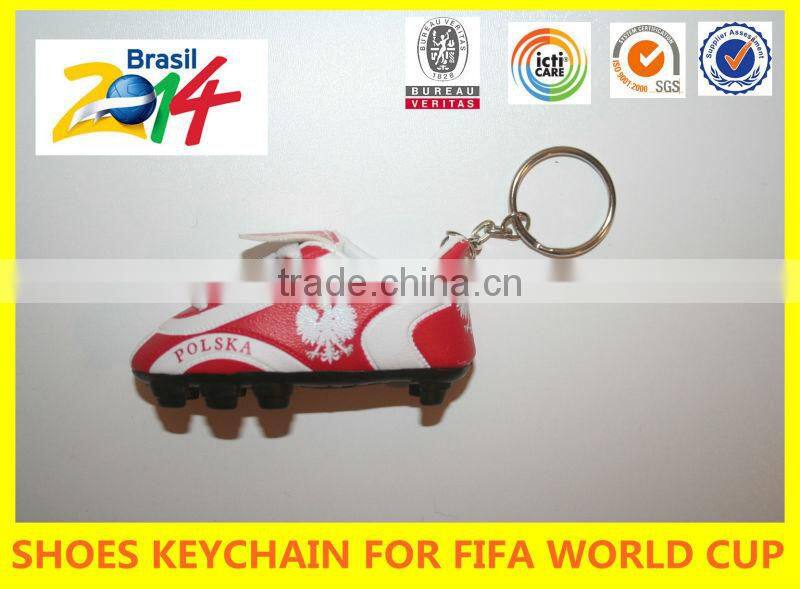 World cup POLSKA soccer shoe keychain