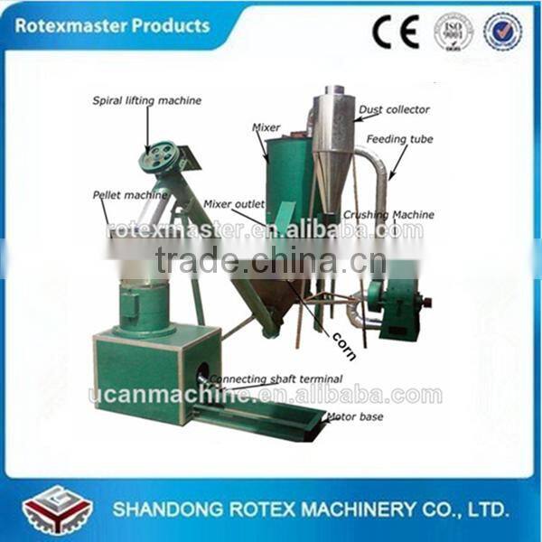 400-500Kg/h agriculture electrical poultry farming animal feed processing plant pellet machine
