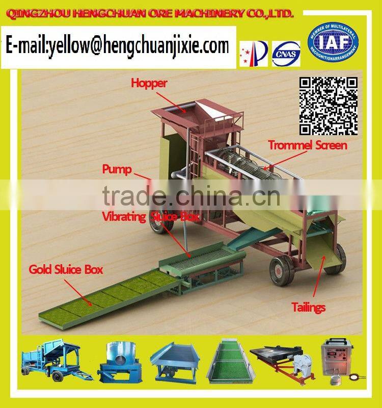 Good efficiency HC series of Mobile Gold Mining Trommel Machine(100T)