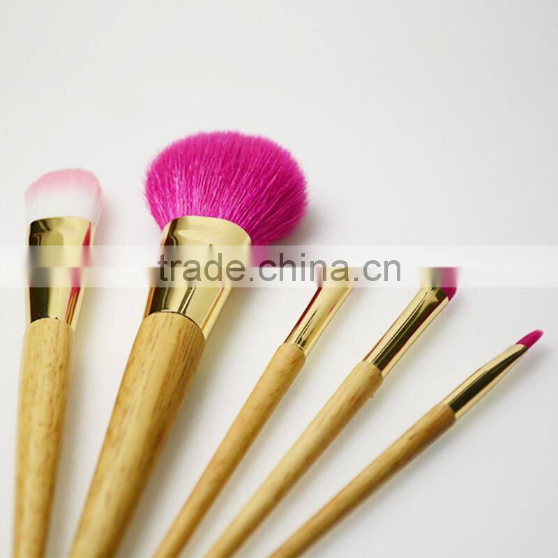 Rose gold handle Free sample cosmetics makeup goat hair makeup brush