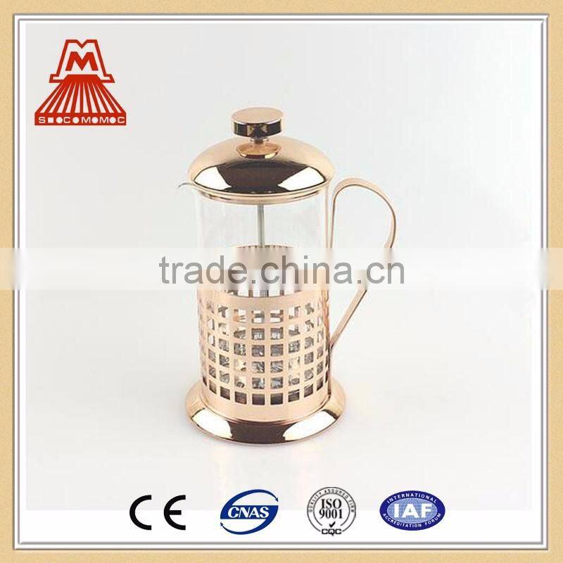 China suppliers wholesale W124-CP051 Hot selling stainless steel french press in copper