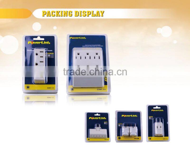 H70169 06-PT6683 1-Grounded Outlet Adapter, Grey