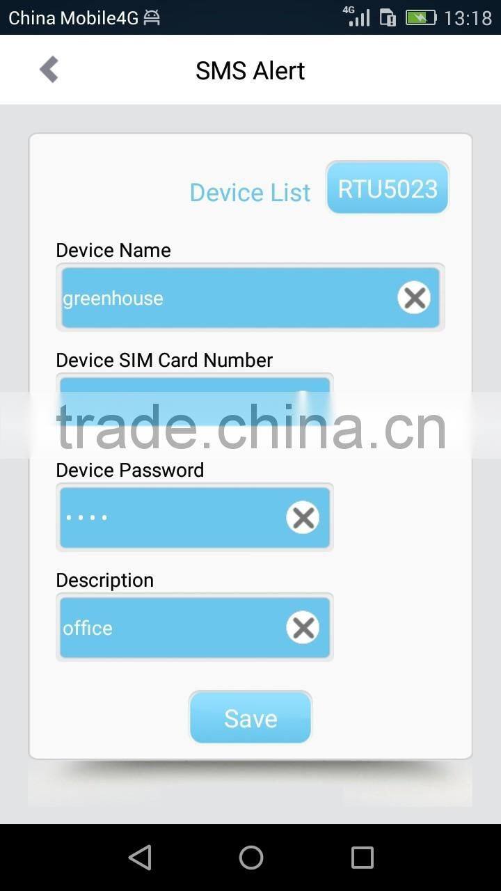 gsm sms temperature control alarm monitor