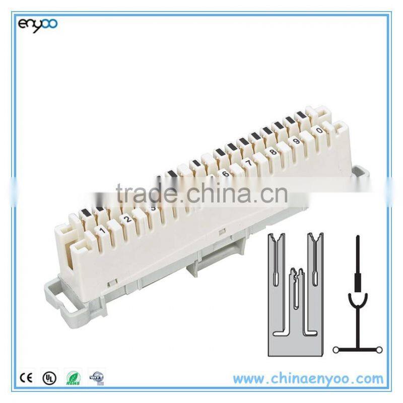 New White 10-Pair Telephone Krone type LSA-PLUS IDC connection module