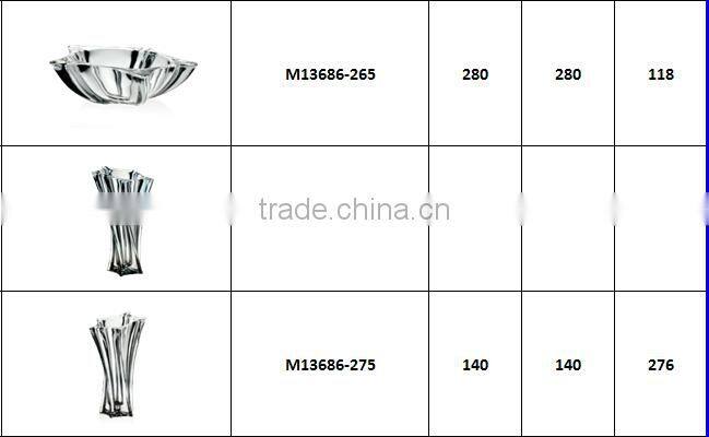 Recycled high quality lead bohemia glass star vase factory for florist