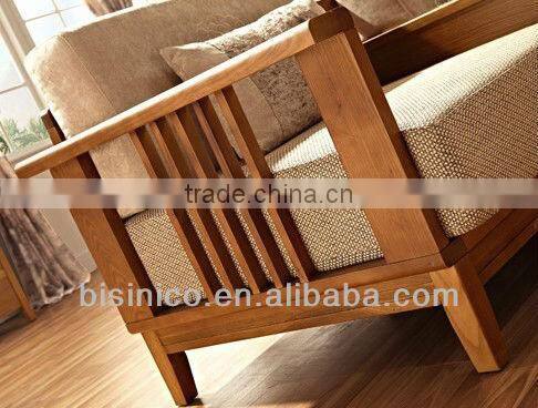 Morden Wooden Sofa With Love Seat Cushion,Full Solid Wood Sofa W Coffee Table,Comfortable Living Room Wood Frame Sofa Set