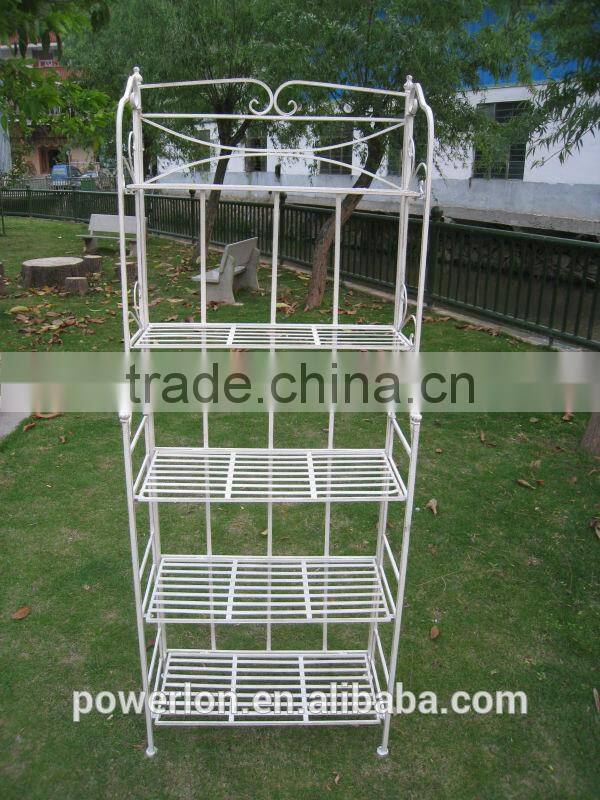 5 Tiers Anqique white Garden Plant Stand Display Shelf