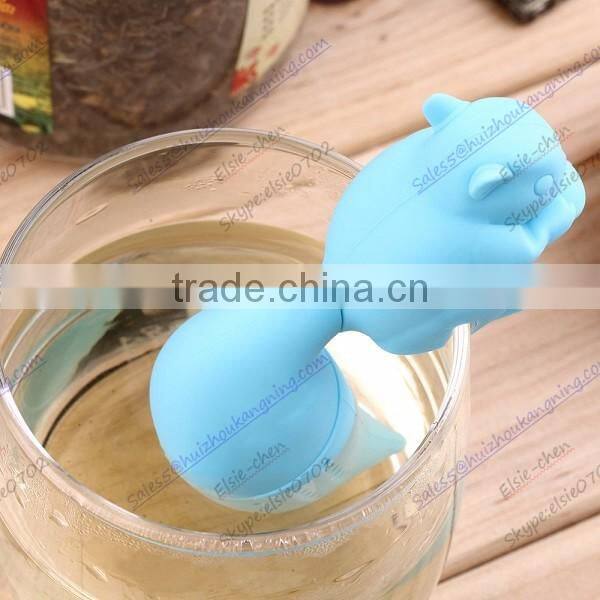 silicone Squirrel Shaped Tea Infuser Loose Leaf Strainer Bag Mug Filter